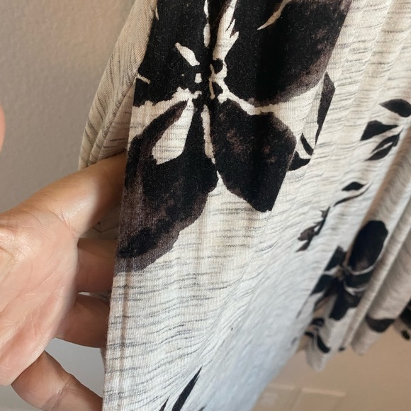 SOMA Womens Dress Size L Short Sleeve Soft V Neck Pockets Floral Comfy - Picture 5 of 13